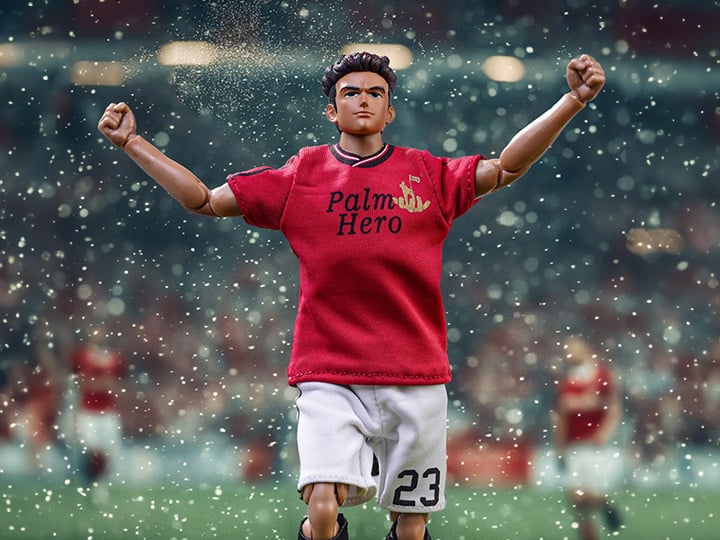 Palm Hero Simply Fun Sport Series Red Team Footballer 1/12 Scale Action Figure Gallery Image 1