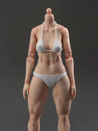 True1 Female Medium Bust Muscular Legs (Fair Skin) 1/6 Scale Articulated Figure Body Gallery Image 2