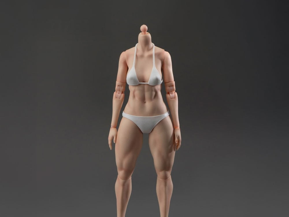 True1 Female Medium Bust Muscular Legs (Fair Skin) 1/6 Scale Articulated Figure Body Gallery Image 1