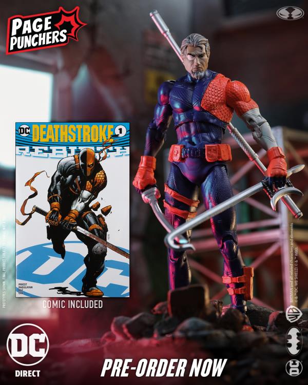 DC Rebirth Page Punchers Deathstroke 7" Action Figure with Comic Gallery Image 4