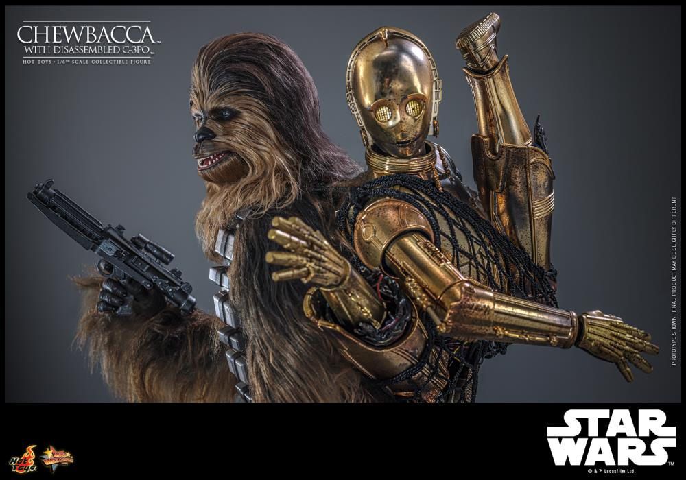 Star Wars: The Empire Strikes Back MMS766 Chewbacca with Disassmbled C-3PO 1/6th Scale Collectible Figure Gallery Image 11
