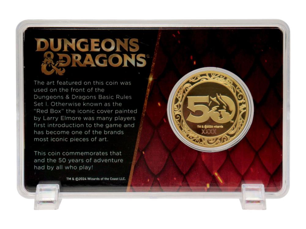 Dungeons & Dragons 50th Anniversary 24K Gold Plated Limited Edition Coin Gallery Image 4