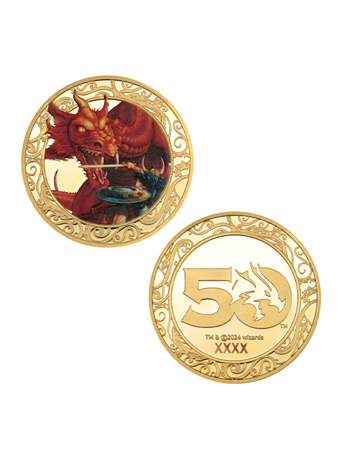 Dungeons & Dragons 50th Anniversary 24K Gold Plated Limited Edition Coin Gallery Image 2