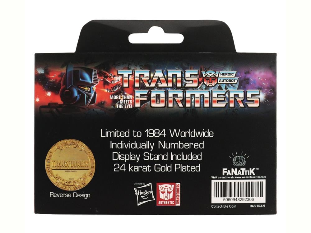 Transformers 40th Anniversary 24K Gold Plated Limited Edition Coin Gallery Image 9