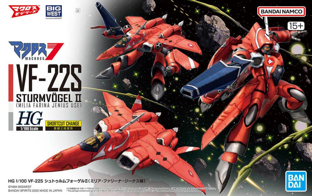 Macross 7 HG Milia Fallyna Jenius' VF-22S Sturmvogel II 1/100 Scale Model Kit Gallery Image 12