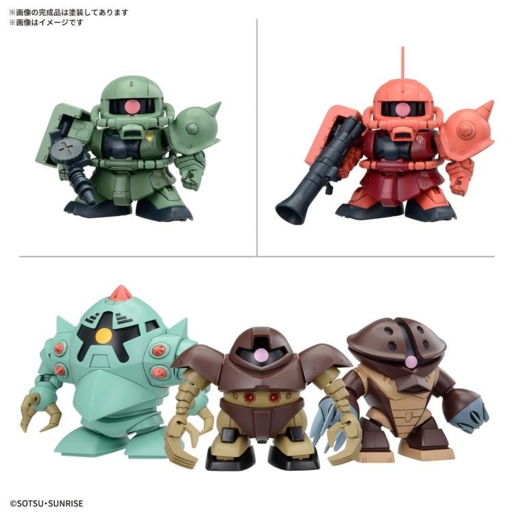 Mobile Suit Gundam SD Gundam BB Senshi Principality of Zeon Army MS Set of 5 Model Kits Gallery Image 3