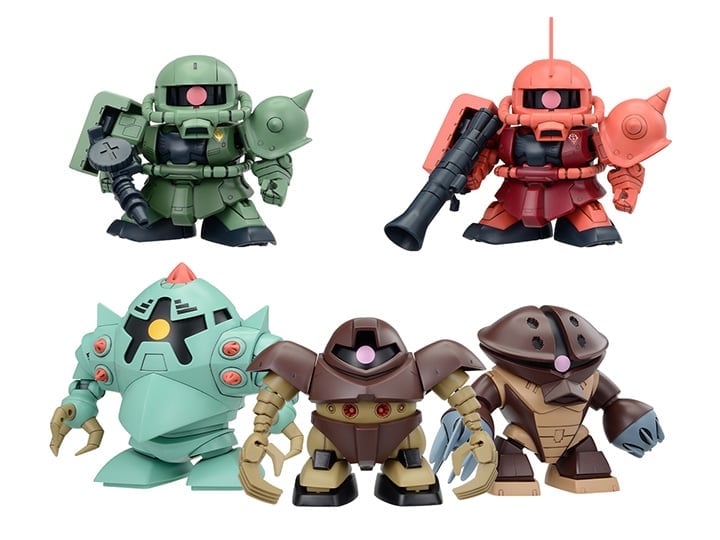 Mobile Suit Gundam SD Gundam BB Senshi Principality of Zeon Army MS Set of 5 Model Kits Gallery Image 1