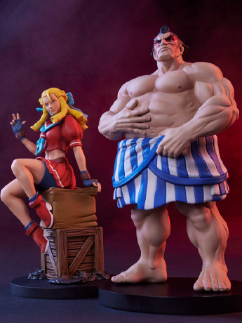 Street Fighter Street Jam Karin & E. Honda 1/10 Scale Statue Set Gallery Image 2