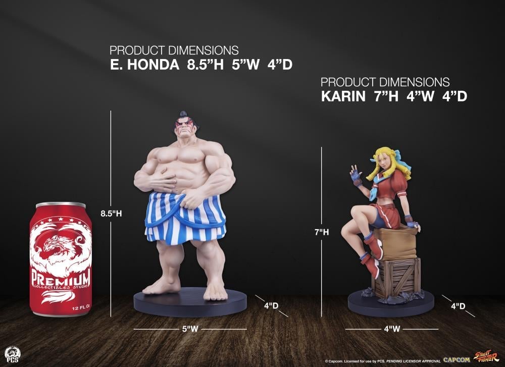 Street Fighter Street Jam Karin & E. Honda 1/10 Scale Statue Set