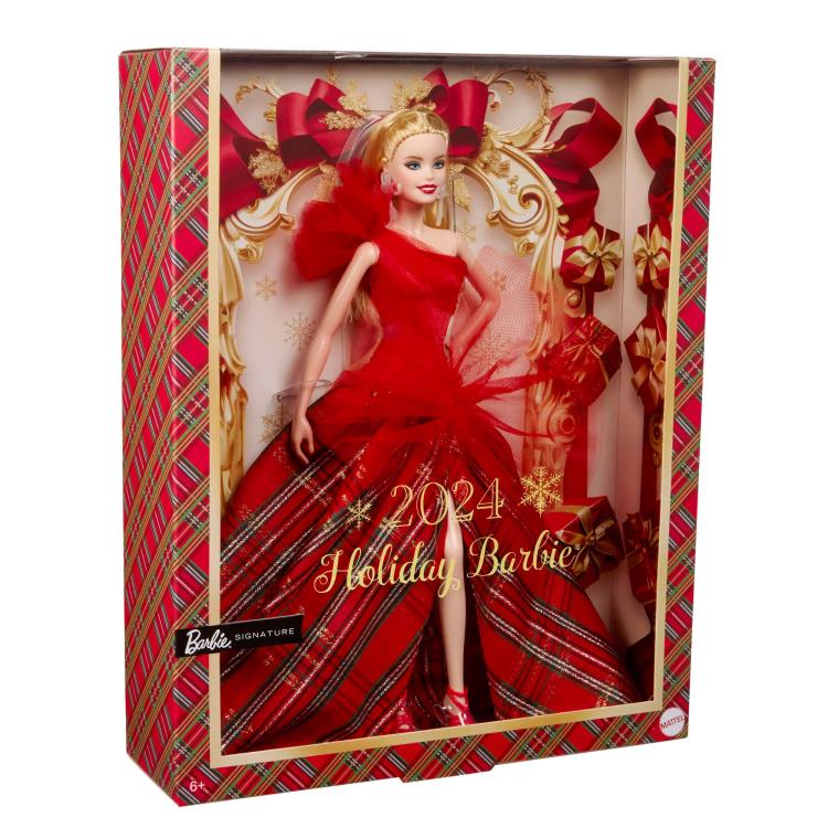 Barbie 2024 Holiday Barbie Doll (Straight Blonde Hair) Gallery Image 12