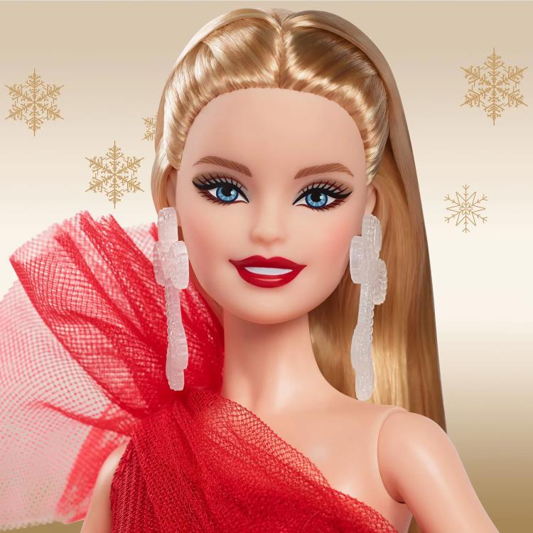 Barbie 2024 Holiday Barbie Doll (Straight Blonde Hair) Gallery Image 5