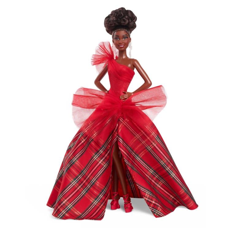 Barbie 2024 Holiday Barbie Doll (Curly Black Hair) Gallery Image 10
