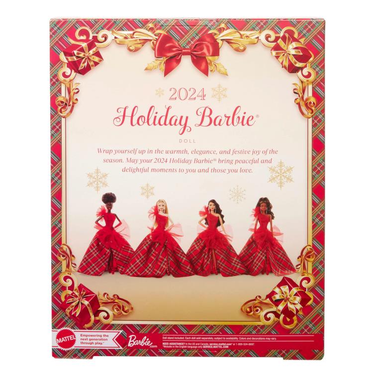 Barbie 2024 Holiday Barbie Doll (Curly Black Hair) Gallery Image 13