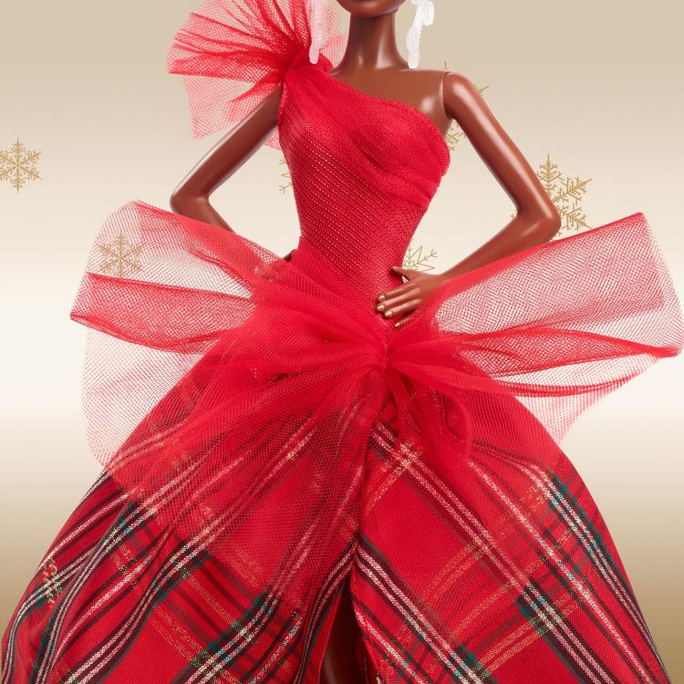 Barbie 2024 Holiday Barbie Doll (Curly Black Hair) Gallery Image 7