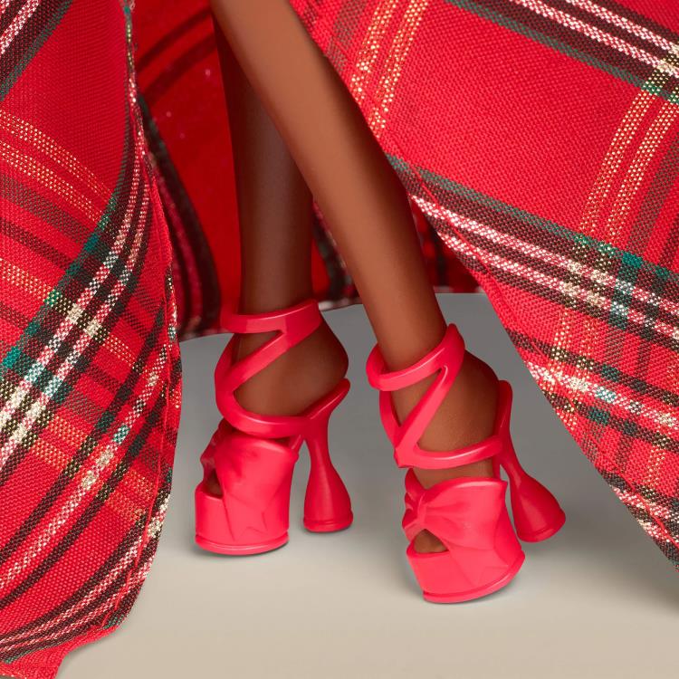 Barbie 2024 Holiday Barbie Doll (Curly Black Hair) Gallery Image 8