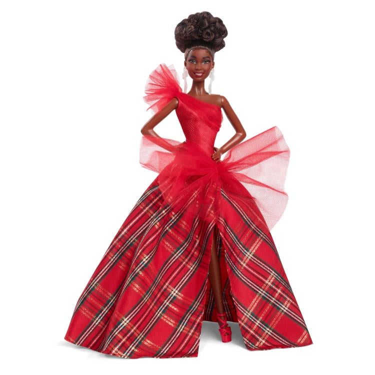 Barbie 2024 Holiday Barbie Doll (Curly Black Hair) Gallery Image 9