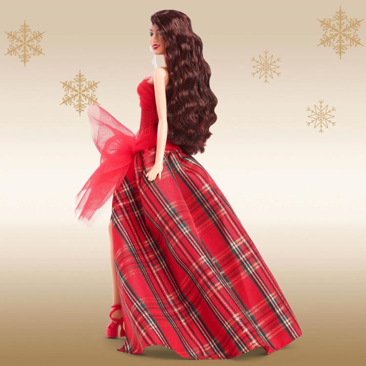 Barbie 2024 Holiday Barbie Doll (Wavy Brunette Hair) Gallery Image 4