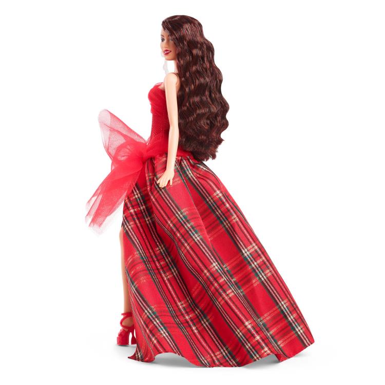 Barbie 2024 Holiday Barbie Doll (Wavy Brunette Hair) Gallery Image 10