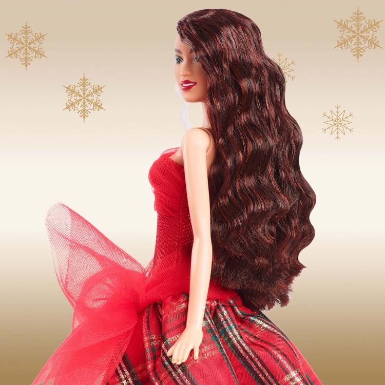 Barbie 2024 Holiday Barbie Doll (Wavy Brunette Hair) Gallery Image 6