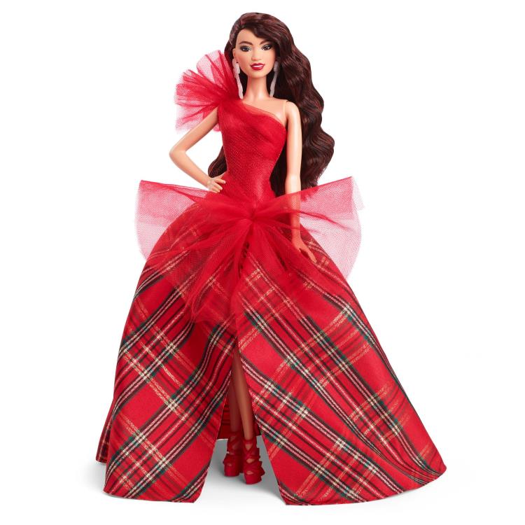 Barbie 2024 Holiday Barbie Doll (Wavy Brunette Hair) Gallery Image 9