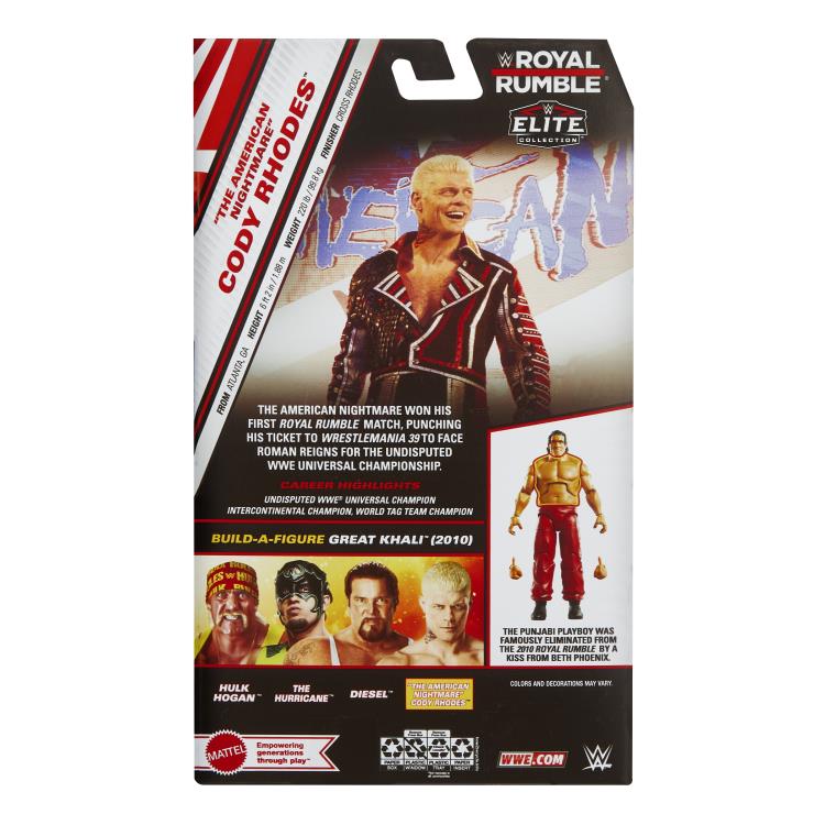 WWE Royal Rumble Elite Collection Cody Rhodes (Great Khali BAF) Gallery Image 9