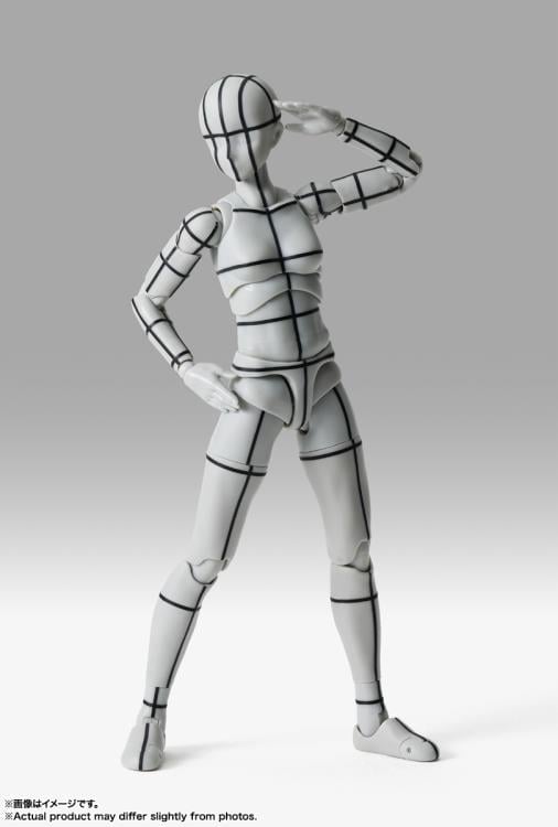 S.H.Figuarts Body-chan Sports Edition (Wireframe Gray Color Ver.) Action Figure Gallery Image 4