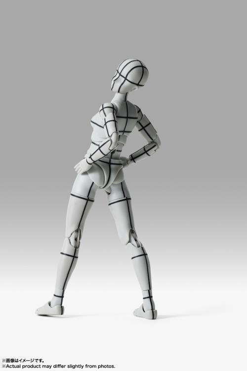 S.H.Figuarts Body-chan Sports Edition (Wireframe Gray Color Ver.) Action Figure Gallery Image 5