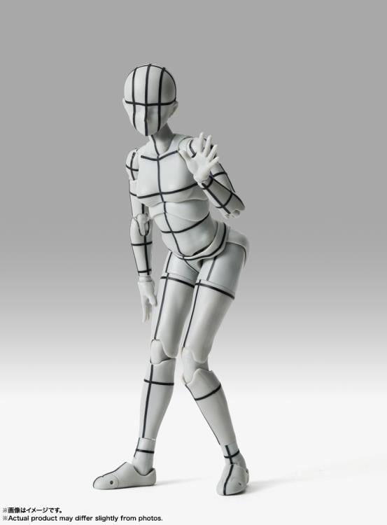 S.H.Figuarts Body-chan Sports Edition (Wireframe Gray Color Ver.) Action Figure Gallery Image 3