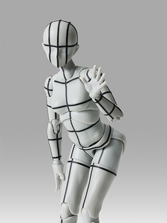 S.H.Figuarts Body-chan Sports Edition (Wireframe Gray Color Ver.) Action Figure Gallery Image 2