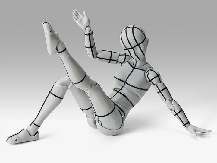 S.H.Figuarts Body-chan Sports Edition (Wireframe Gray Color Ver.) Action Figure Gallery Image 1