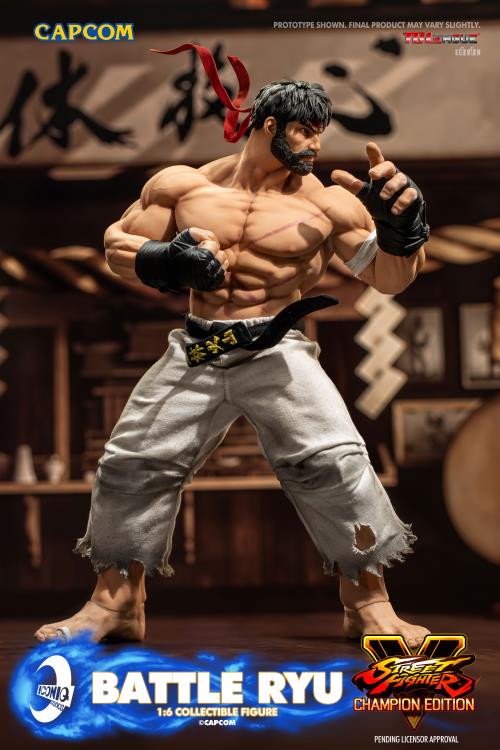 Street Fighter V: Champion Edition Iconiq Gaming Series Battle Ryu 1/6 Scale Limited Edition Collectible Figure Gallery Image 6