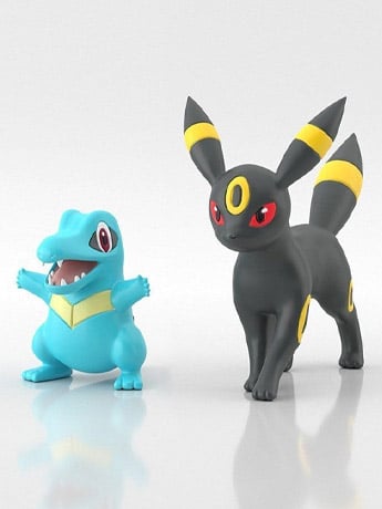 Pokemon Scale World Johto Region Totodile & Umbreon Figure Set Gallery Image 2