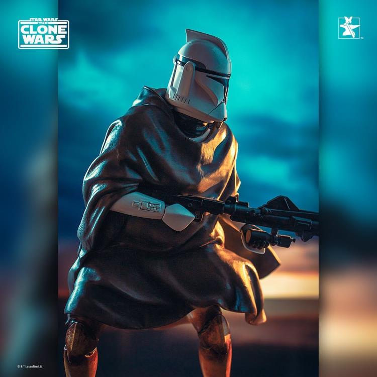 Star Wars: The Clone Wars Premier Collection Hawkbat Battalion Clone Trooper 1/7 Scale Limited Edition Exclusive Statue Gallery Image 6