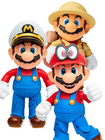 Super Mario Odyssey 4-Inch Scale Mario Set of 3 Figures