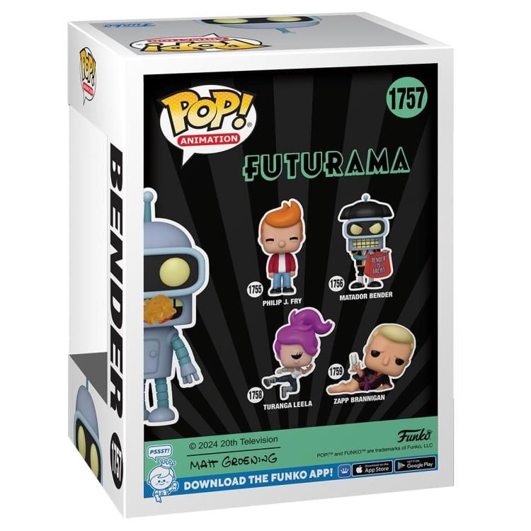 Futurama Pop! Animation #1757 Specialty Series Bender (Glow-in-the-Dark) (Chase) Gallery Image 5