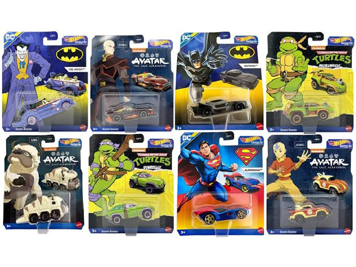 Hot Wheels Blockbuster Character Cars (2024 Best of Mix 5 Ver.) Case of 8 Vehicles Gallery Image 1