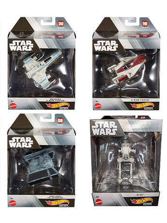 Star Wars Hot Wheels Starships Select Best of Mix 4 (2024 Ver.) Set of 4 Starships Gallery Image 2