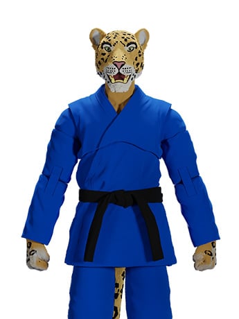 Zoo Jitsu Fighters Jairo the Jaguar (Blue Gi) Action Figure Gallery Image 2