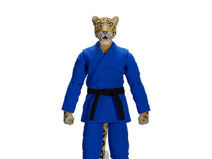 Zoo Jitsu Fighters Jairo the Jaguar (Blue Gi) Action Figure Gallery Image 1