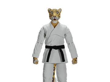 Zoo Jitsu Fighters Tiago the Tiger (Gray Gi) Action Figure