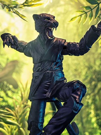 Zoo Jitsu Fighters Paulo the Panther (Black Gi) Action Figure Gallery Image 2