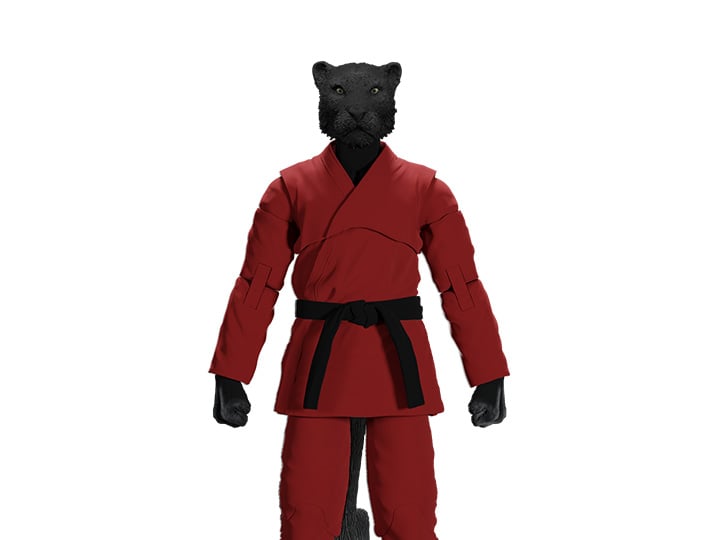 Zoo Jitsu Fighters Paulo the Panther (Red Gi) Action Figure Gallery Image 1