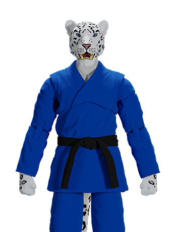 Zoo Jitsu Fighters Shadow the Snow Leopard (Blue Gi) Action Figure Gallery Image 2