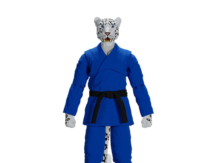Zoo Jitsu Fighters Shadow the Snow Leopard (Blue Gi) Action Figure Gallery Image 1