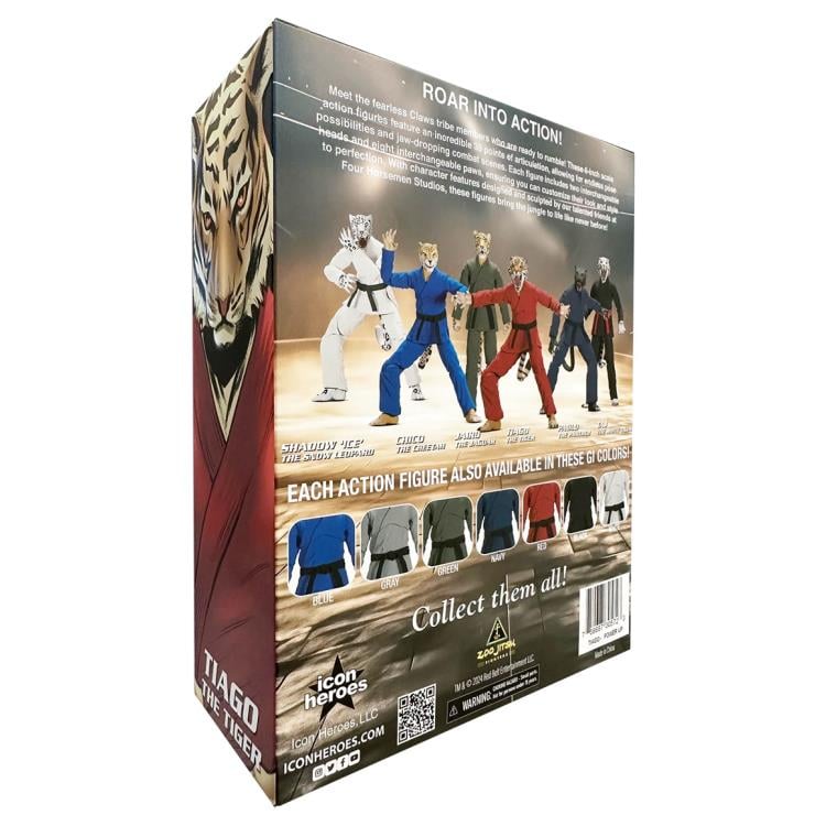 Zoo Jitsu Fighters Tiago the Tiger (Super Charged) SDCC 2024 Exclusive Action Figure Gallery Image 8