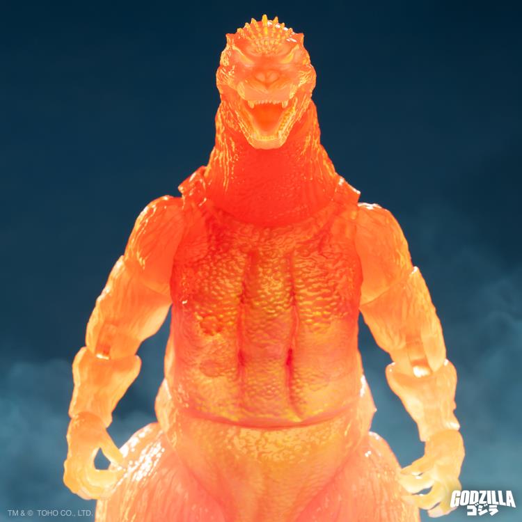 Godzilla vs. Destroyah ULTIMATES! Blazing Godzilla (1200º Clear Orange) Action Figure Gallery Image 4
