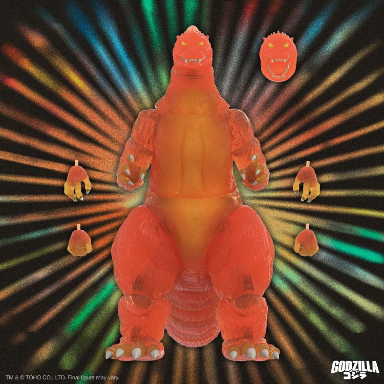 Godzilla vs. Destroyah ULTIMATES! Blazing Godzilla (1200º Clear Orange) Action Figure Gallery Image 6