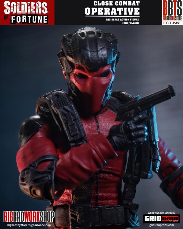 Soldiers of Fortune Close Combat Operative (Red/Black) 1/12 Scale BBTS 25th Anniversary Exclusive Action Figure Gallery Image 10