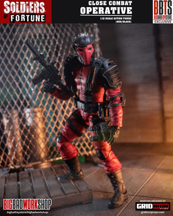 Soldiers of Fortune Close Combat Operative (Red/Black) 1/12 Scale BBTS 25th Anniversary Exclusive Action Figure Gallery Image 9