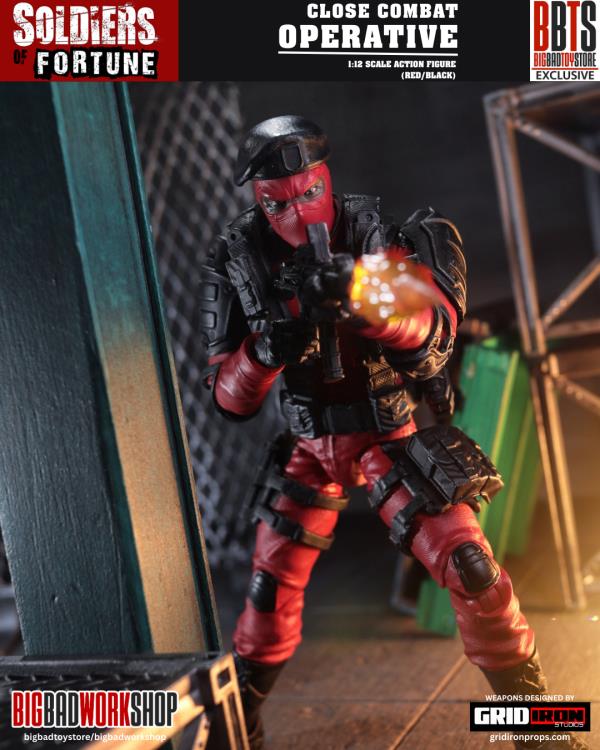 Soldiers of Fortune Close Combat Operative (Red/Black) 1/12 Scale BBTS 25th Anniversary Exclusive Action Figure Gallery Image 4